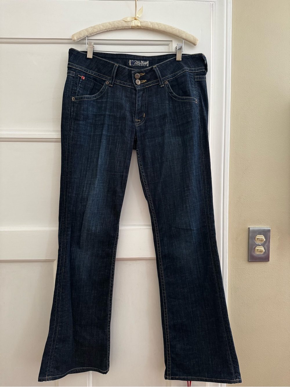 Hudson Jeans Dark Blue Wide Leg Flare Denim
